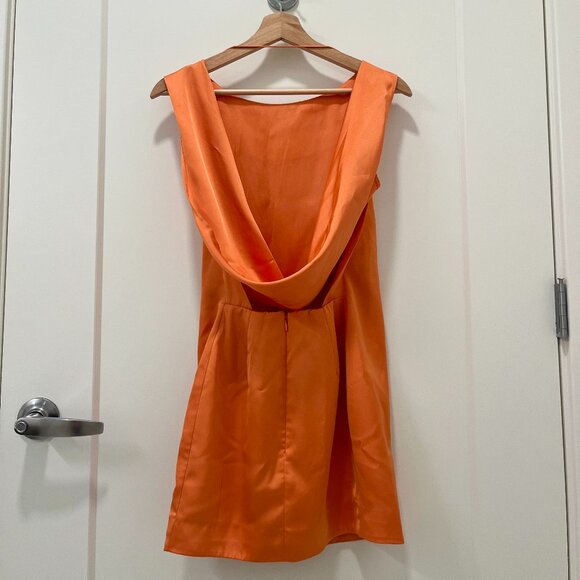 COS Orange Sheath Mini Dress with Bateau Neckline - Picture 4 of 5